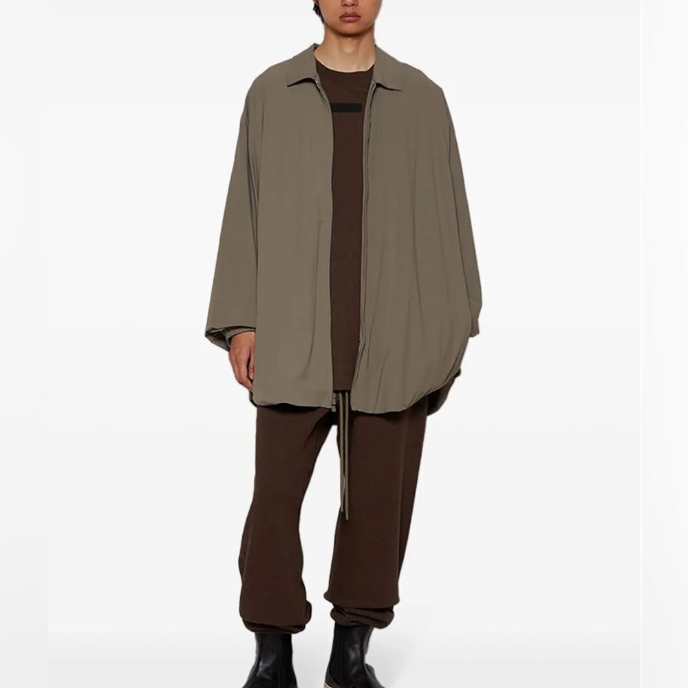 FEAR OF GOD ESSENTIALS logo-patch oversized shirt size M